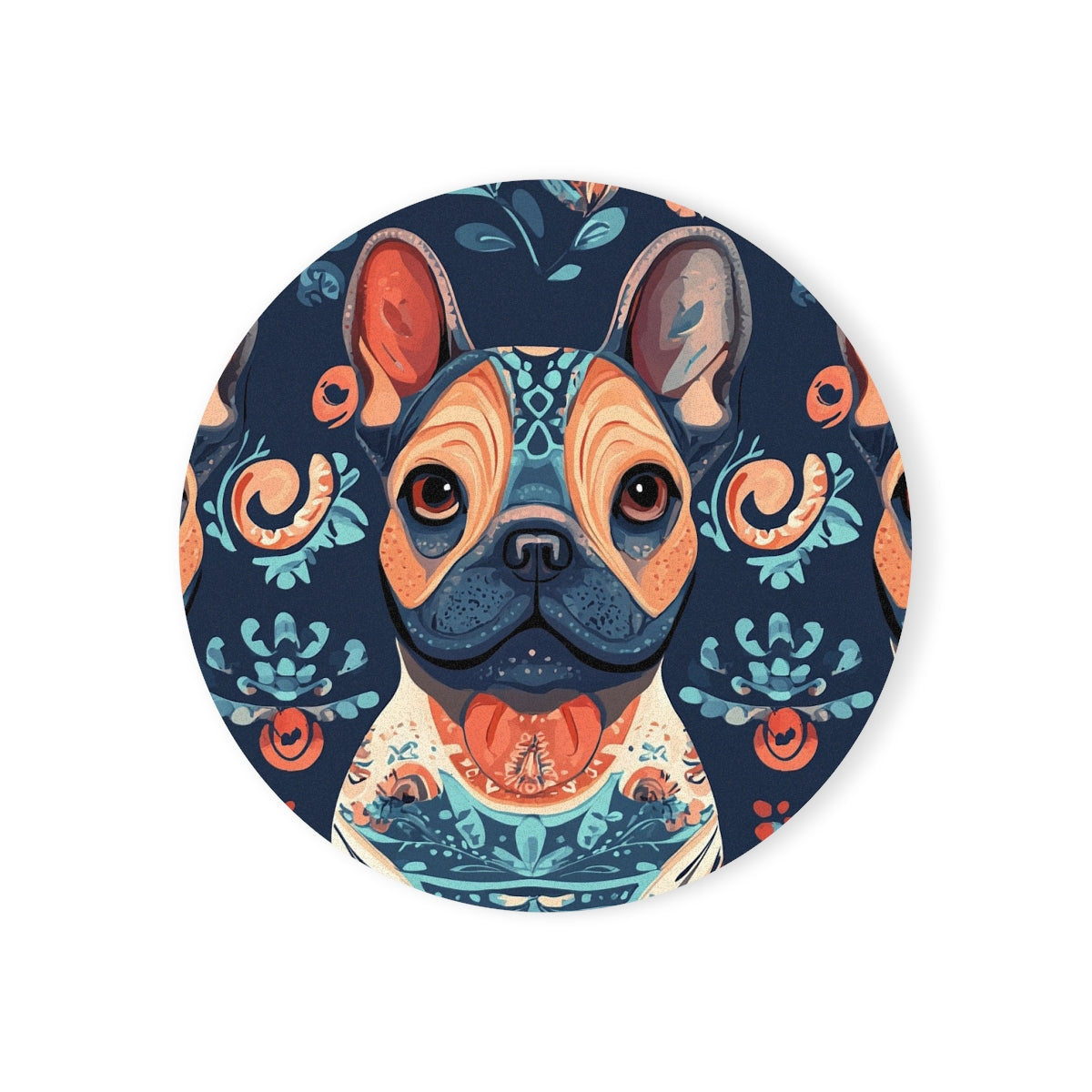 Folk Garden Frenchies Coasters