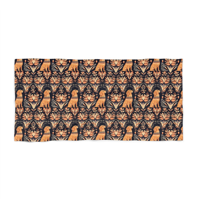 Folk Garden Goldens Beach Towel