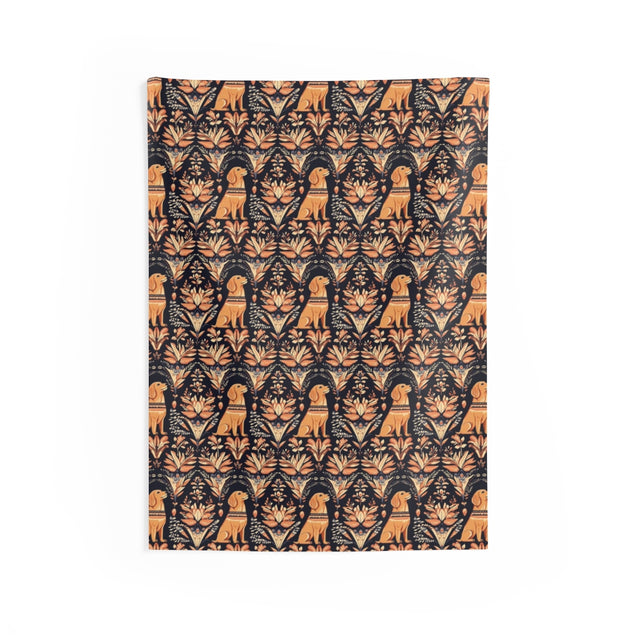 Folk Garden Goldens Wall Tapestry