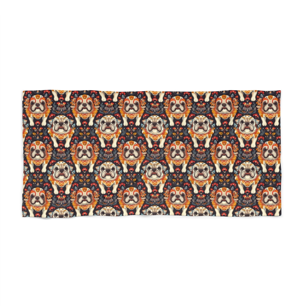 Folk Tale Bulldogs Beach Towel