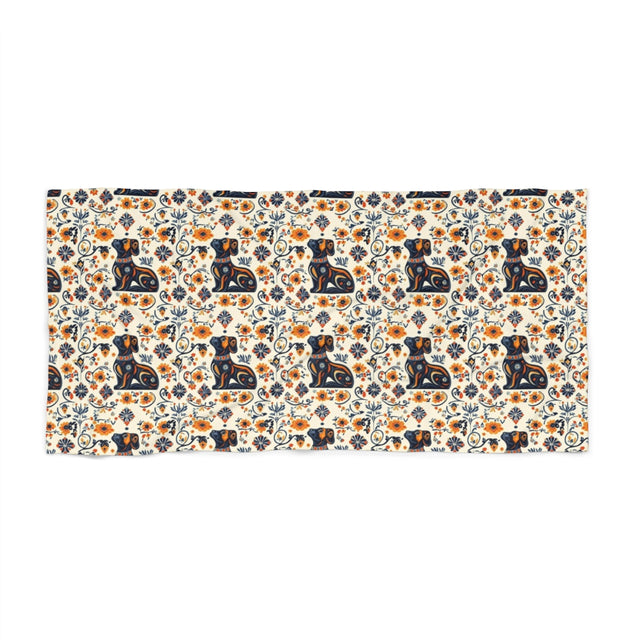 Folklore Blooms Beach Towel