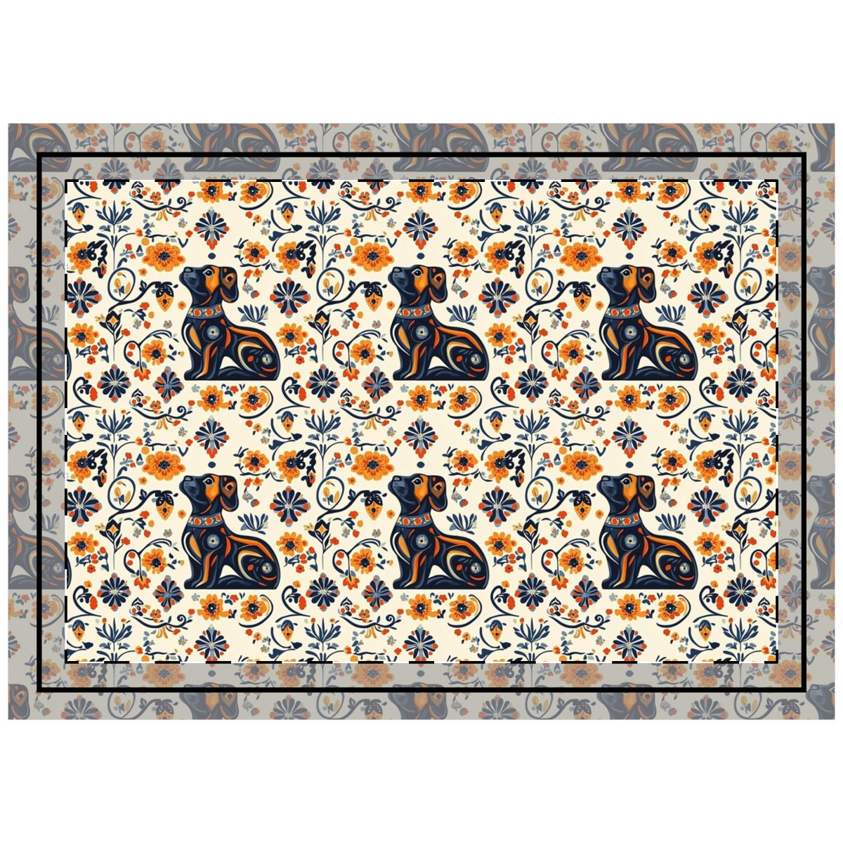 Folklore Blooms Throw Pillow