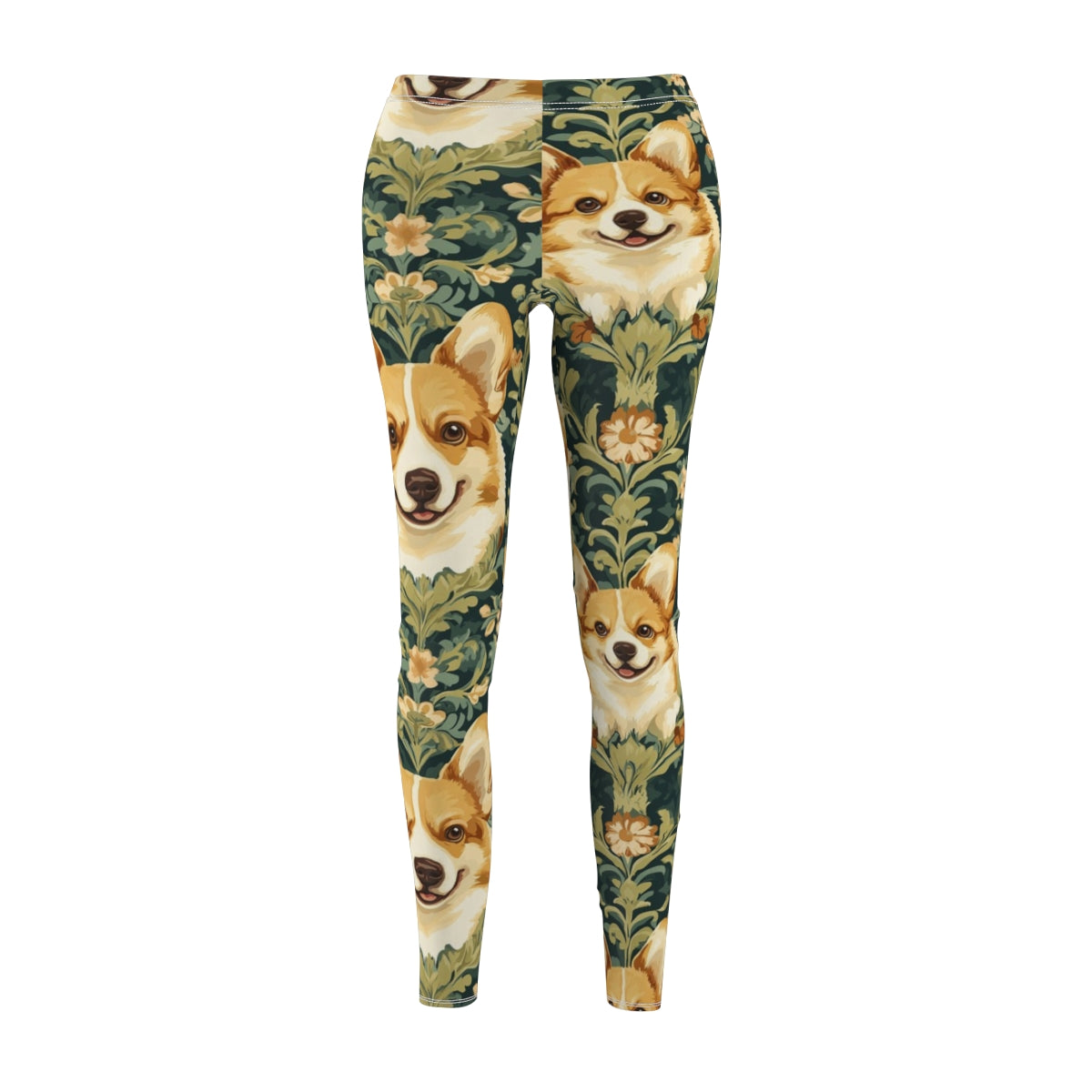 Forest Baroque Corgis Leggings