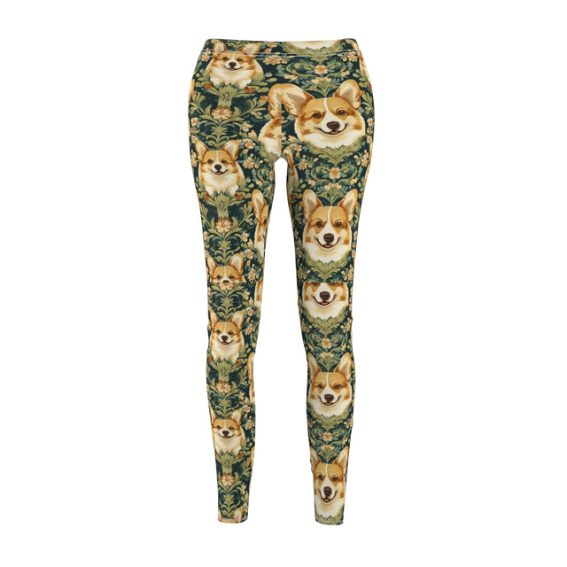 Forest Baroque Corgis Leggings