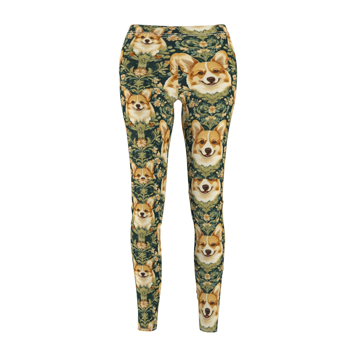 Forest Baroque Corgis Leggings