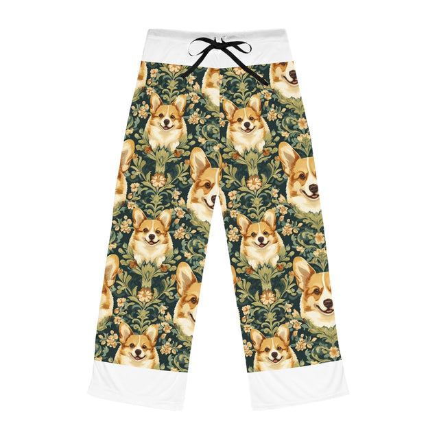 Forest Baroque Corgis Pajama Pants
