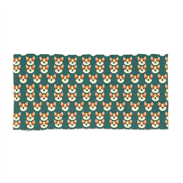 Forest Friends Corgi Club Beach Towel