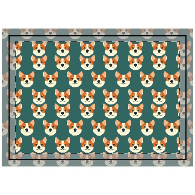 Forest Friends Corgi Club Throw Pillow