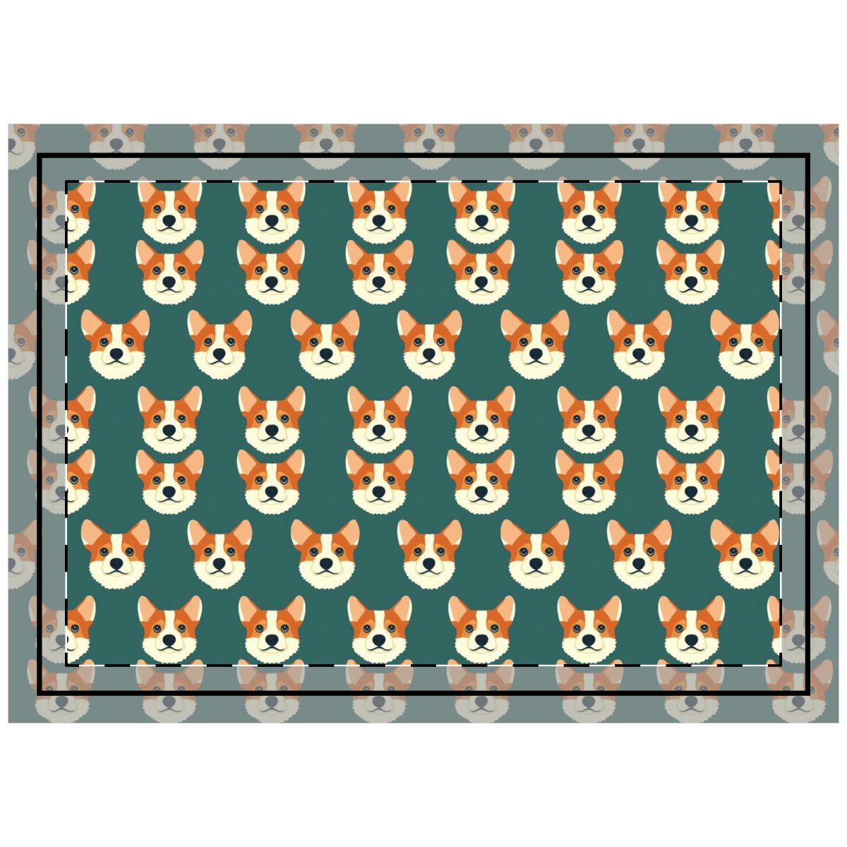 Forest Friends Corgi Club Throw Pillow