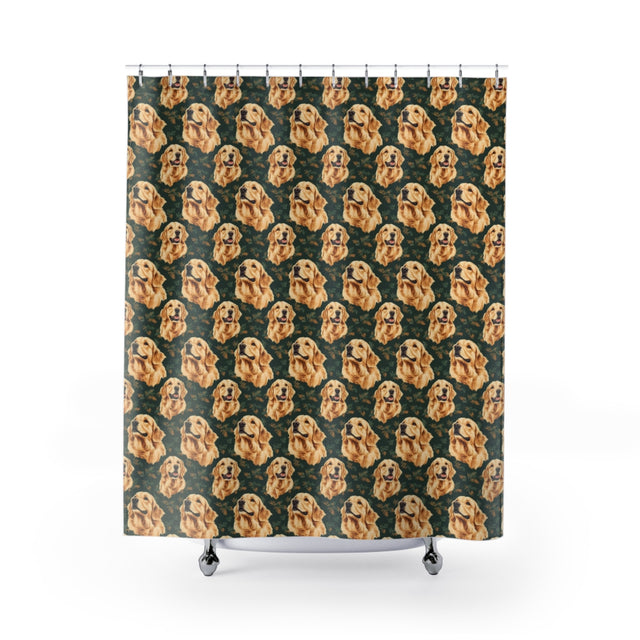Forest Meadow Goldens Shower Curtain