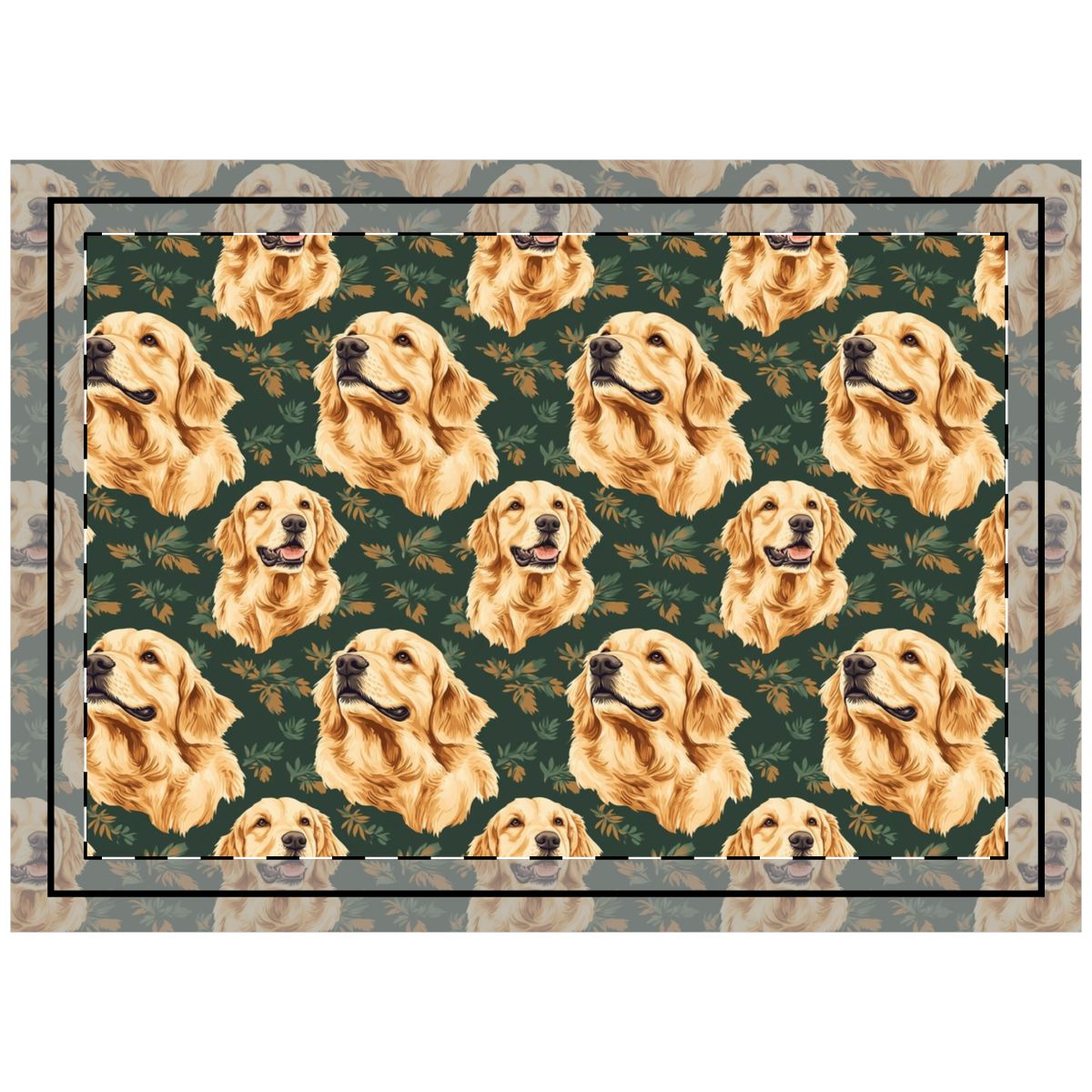 Forest Meadow Goldens Throw Pillow