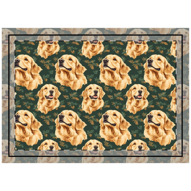 Forest Meadow Goldens Throw Pillow