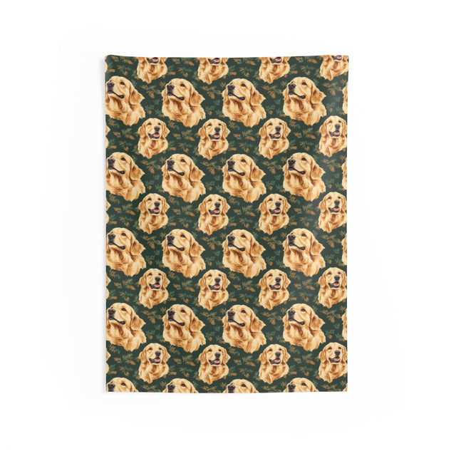 Forest Meadow Goldens Wall Tapestry