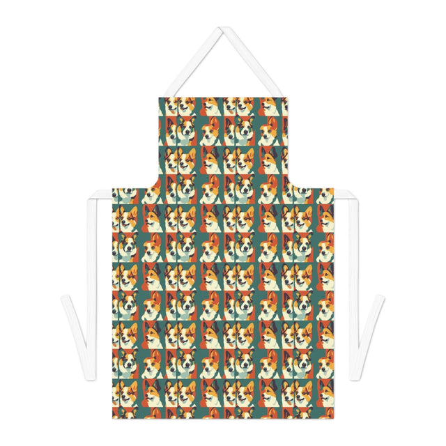 Forest Retro Corgis Apron