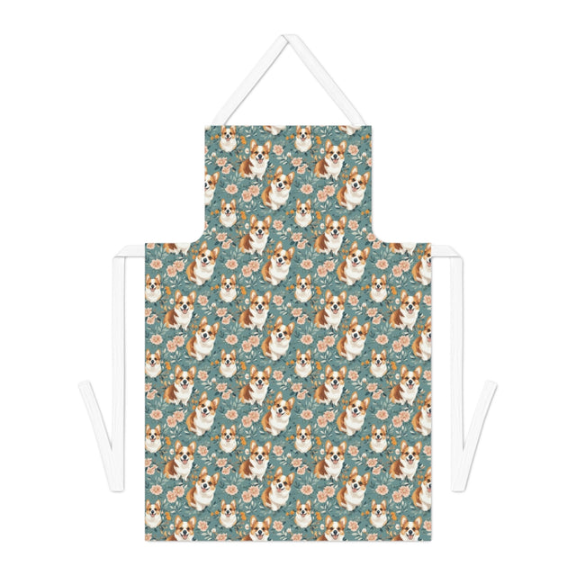 Garden Party Corgis Apron
