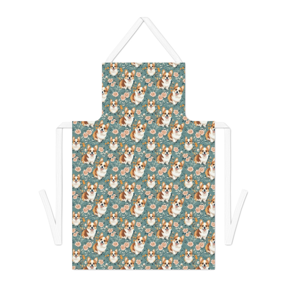 Garden Party Corgis Apron