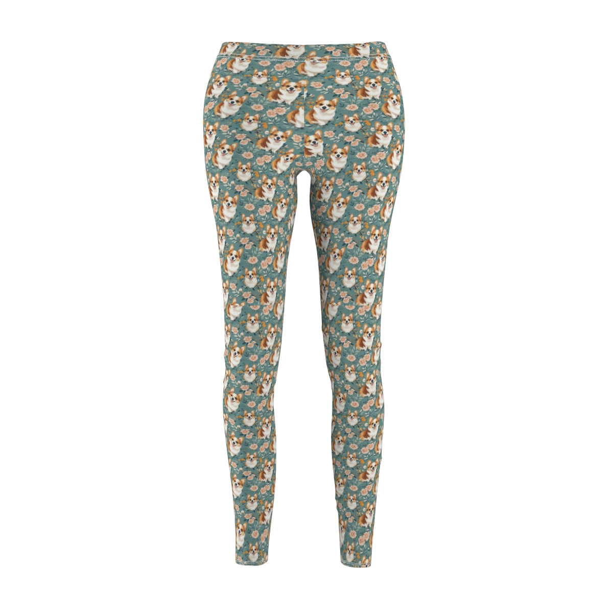 Garden Party Corgis Leggings