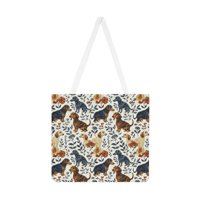 Garden Stroll Dachshunds Tote Bag