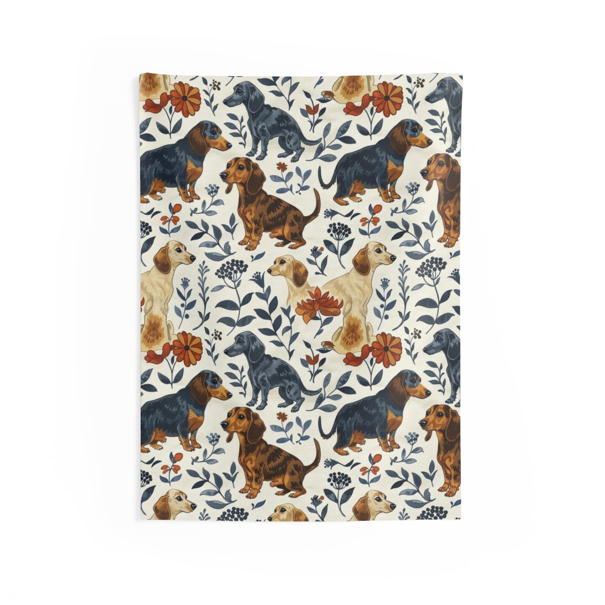Garden Stroll Dachshunds Wall Tapestry