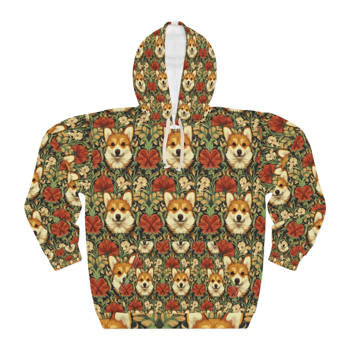 Garden Tapestry Corgis Hoodie