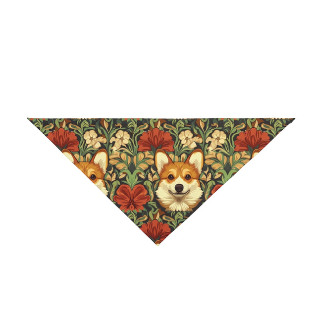 Garden Tapestry Corgis Pet Bandana