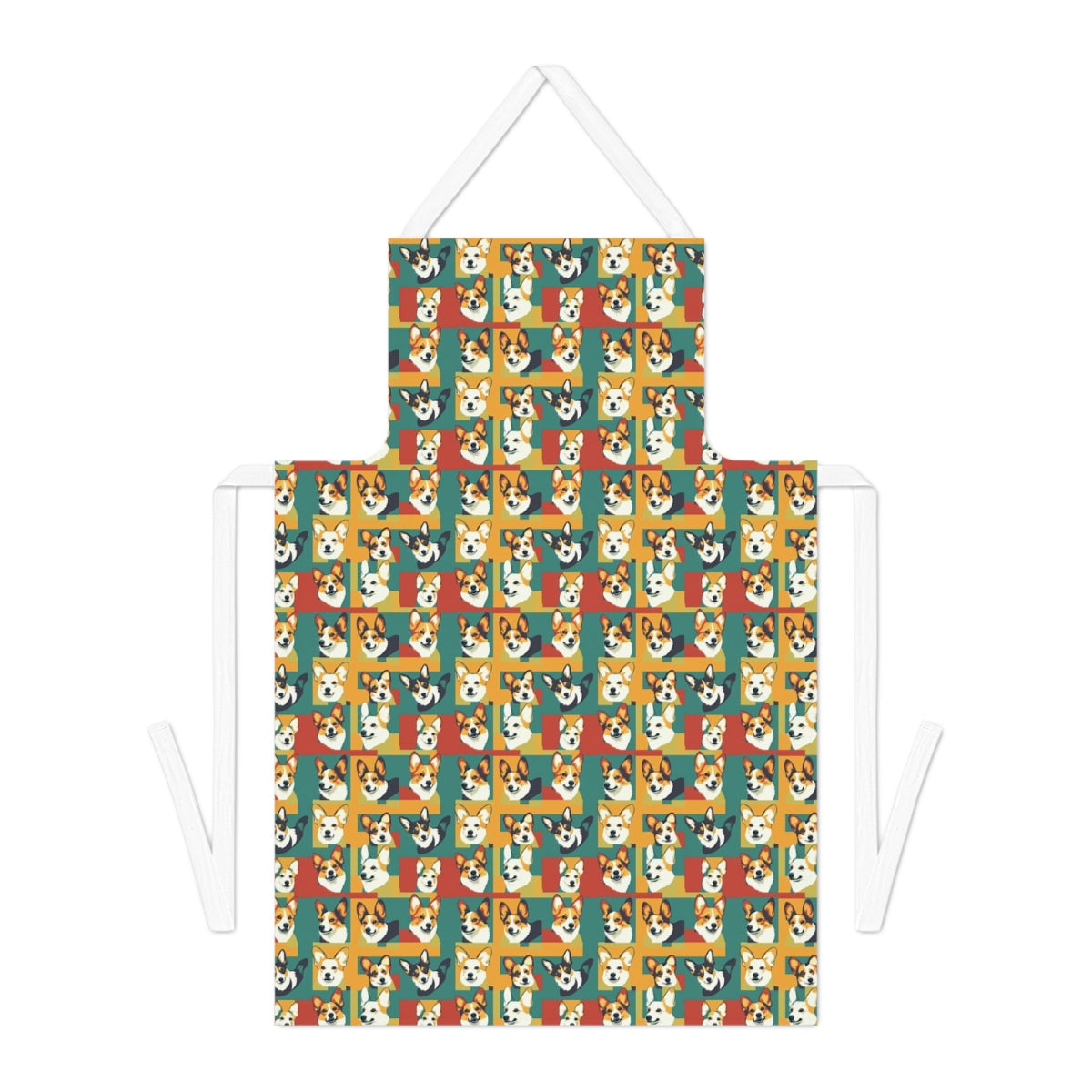 Geometric Corgi Mosaic Apron