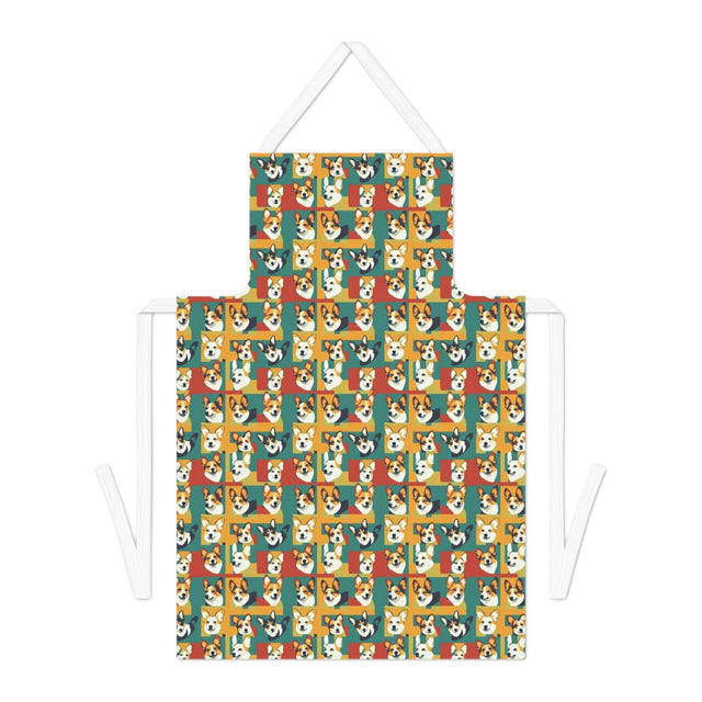 Geometric Corgi Mosaic Apron
