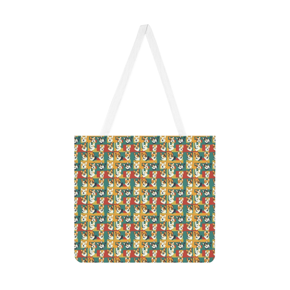 Geometric Corgi Mosaic Tote Bag