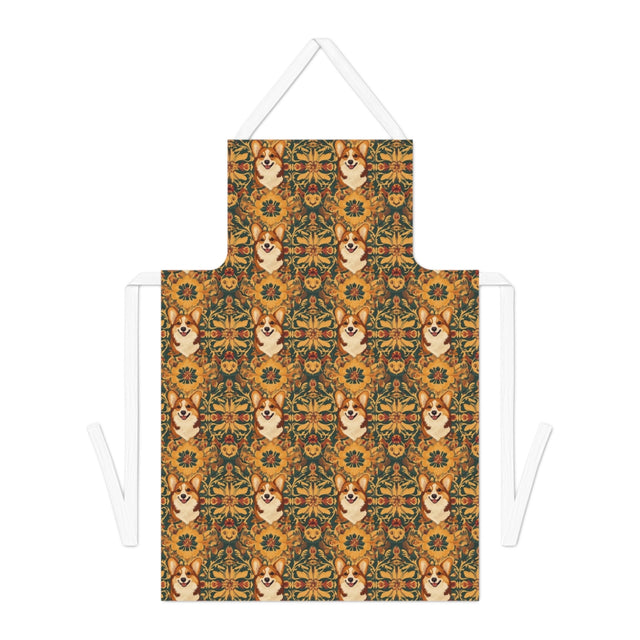 Gilded Autumn Corgis Apron
