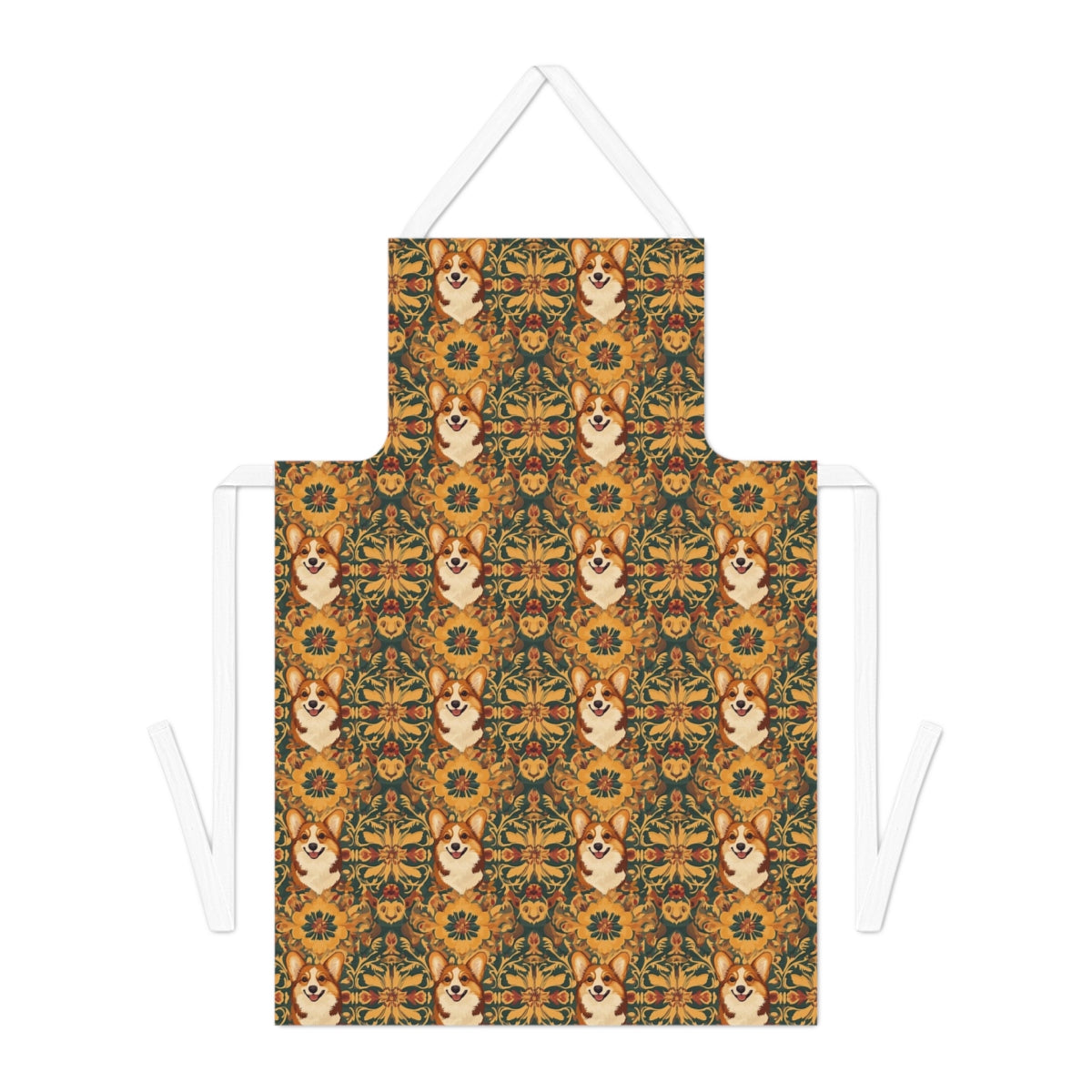 Gilded Autumn Corgis Apron