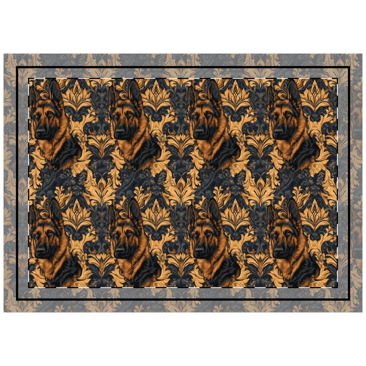 Gilded Baroque Shepherds Throw Pillow