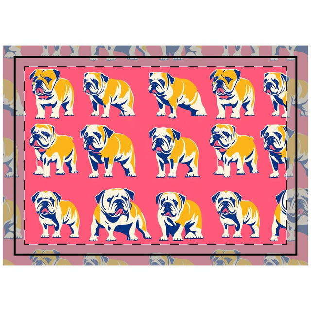 Gilded Bulldog Brigade Throw Pillow
