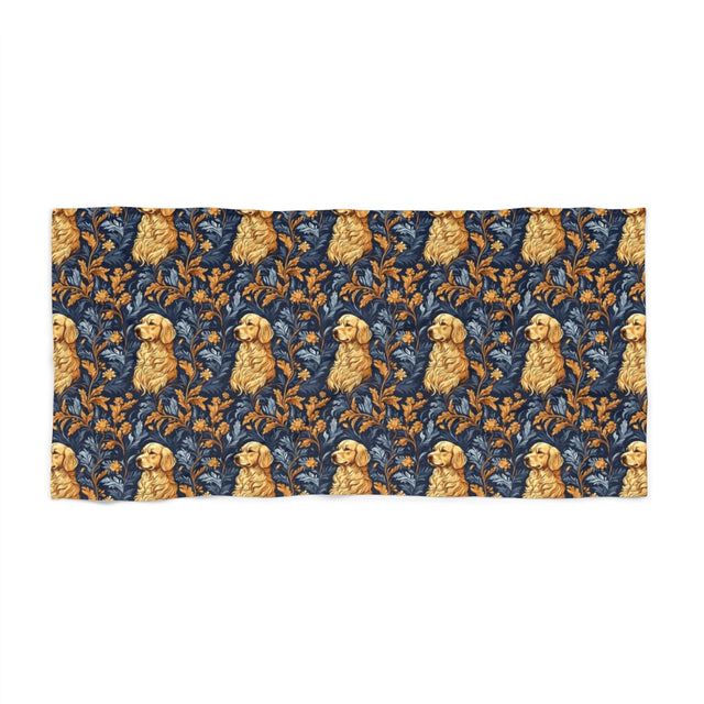 Gilded Garden Retrievers Beach Towel