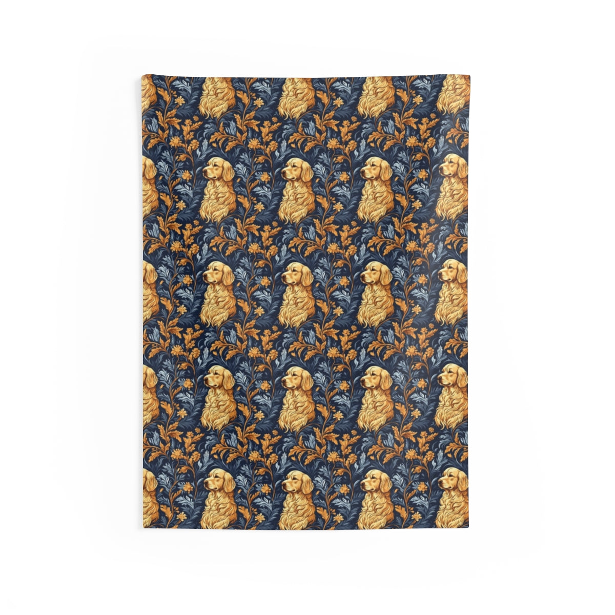 Gilded Garden Retrievers Wall Tapestry
