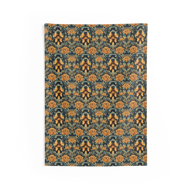 Gilded Garden Rottweiler Wall Tapestry