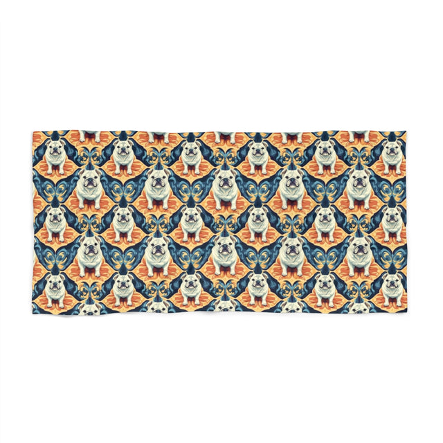Gilded Majesty Bulldogs Beach Towel