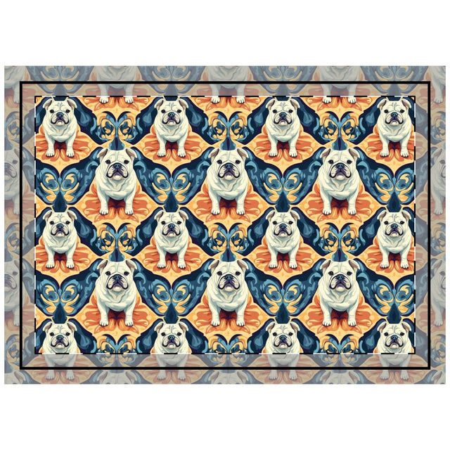 Gilded Majesty Bulldogs Throw Pillow