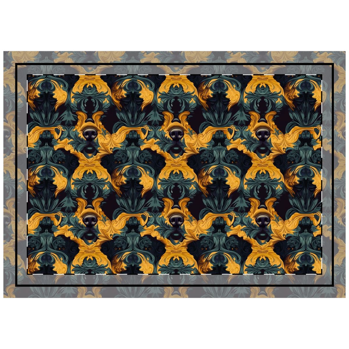 Gilded Midnight Reverie Throw Pillow