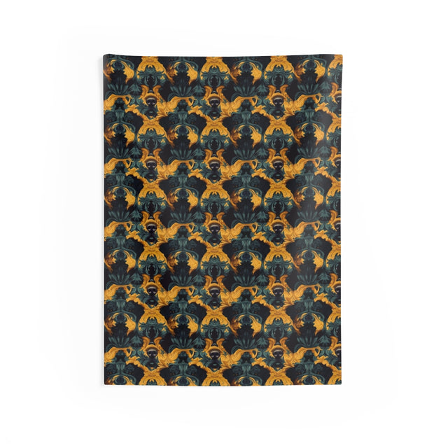 Gilded Midnight Reverie Wall Tapestry