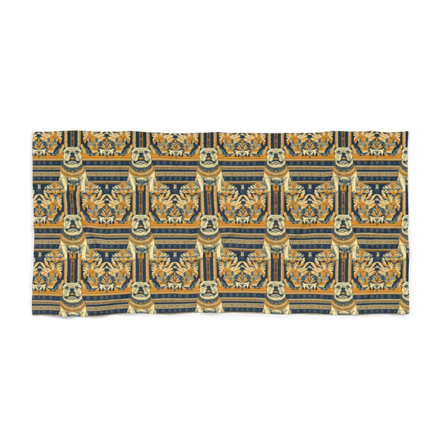 Gilded Pharaoh Bulldogs Beach Towel