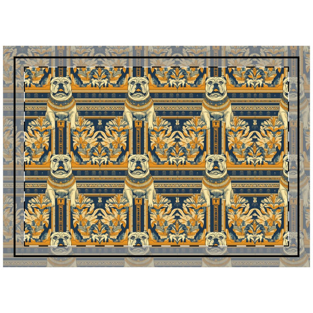 Gilded Pharaoh Bulldogs Throw Pillow