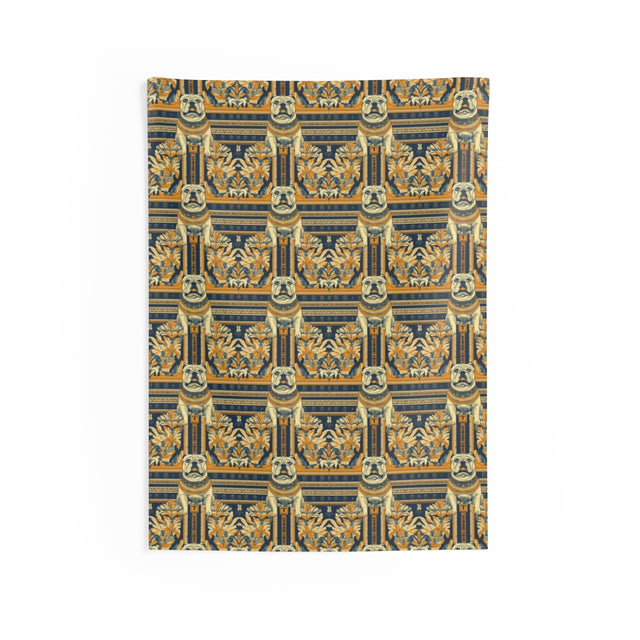 Gilded Pharaoh Bulldogs Wall Tapestry