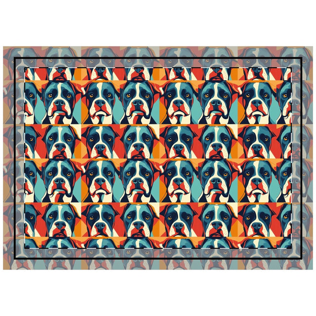 Gilded Teal Boxer Brigade Throw Pillow