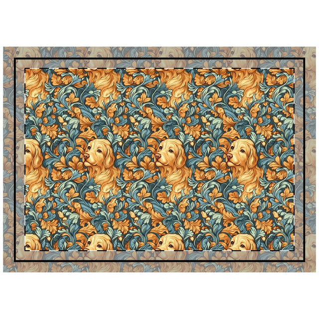 Golden Autumn Tapestry Throw Pillow