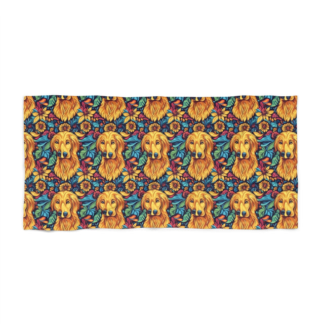 Golden Blooms Paradise Beach Towel