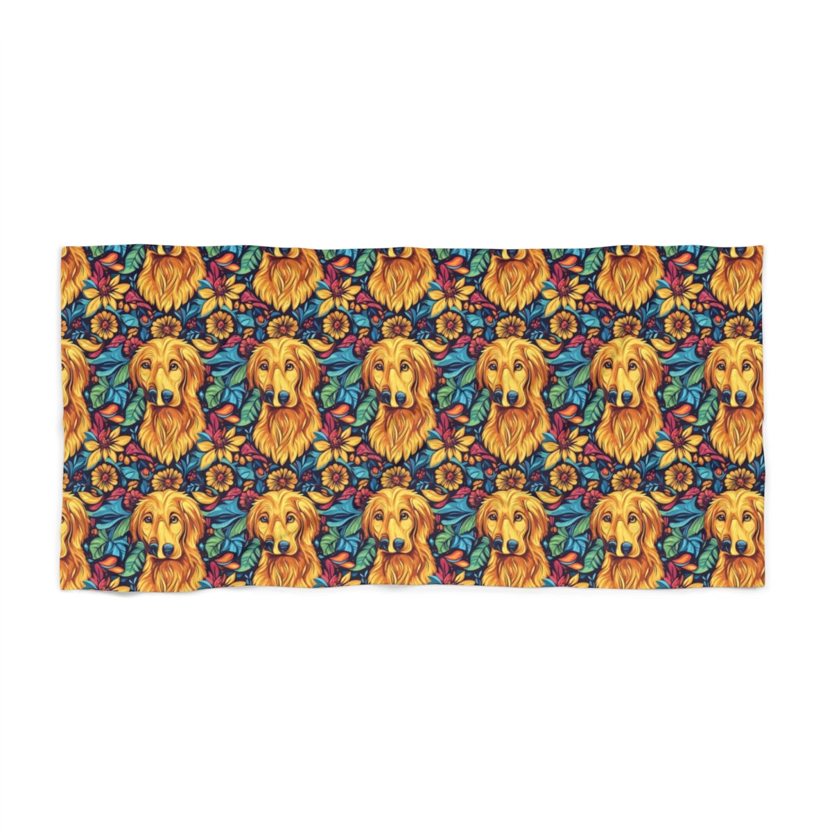 Golden Blooms Paradise Beach Towel