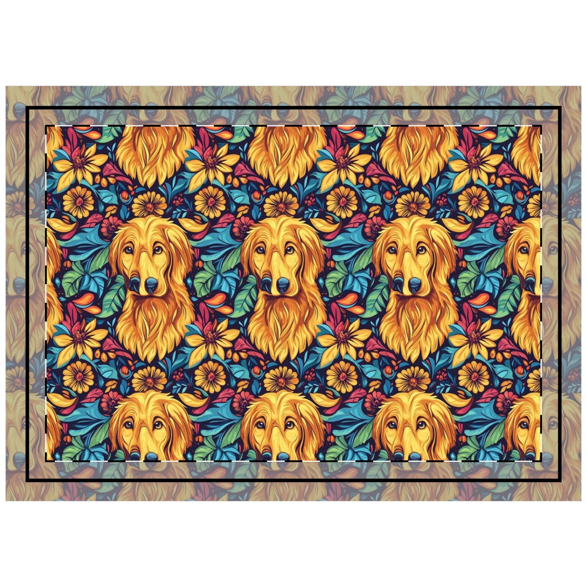 Golden Blooms Paradise Throw Pillow