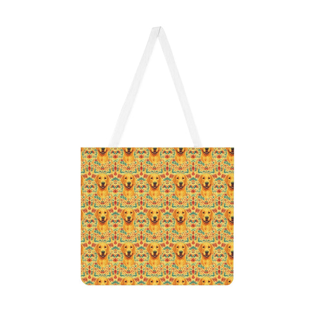Golden Folklore Blooms Tote Bag