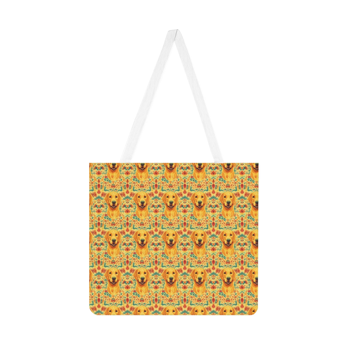 Golden Folklore Blooms Tote Bag