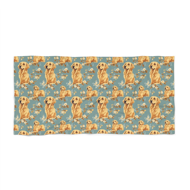 Golden Garden Reverie Beach Towel